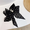 Hairgrip from pearl with bow, hair accessory, fashionable hairpins with tassels, Korean style, wholesale