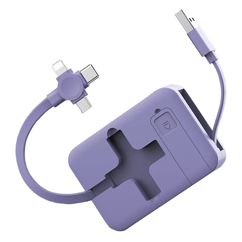 Suministro transfronterizo de cable de datos retráctil tres en uno de 60W, función de soporte, cable de carga rápida, cable de datos de regalo corporativo al por mayor