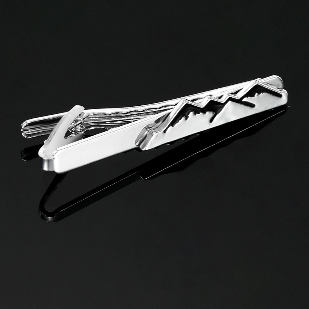 Berg Krawattenklammer Herren Silber Legierung Krawattenklammer High-End-Mode Business Krawattenklammer Spot_voghion.com