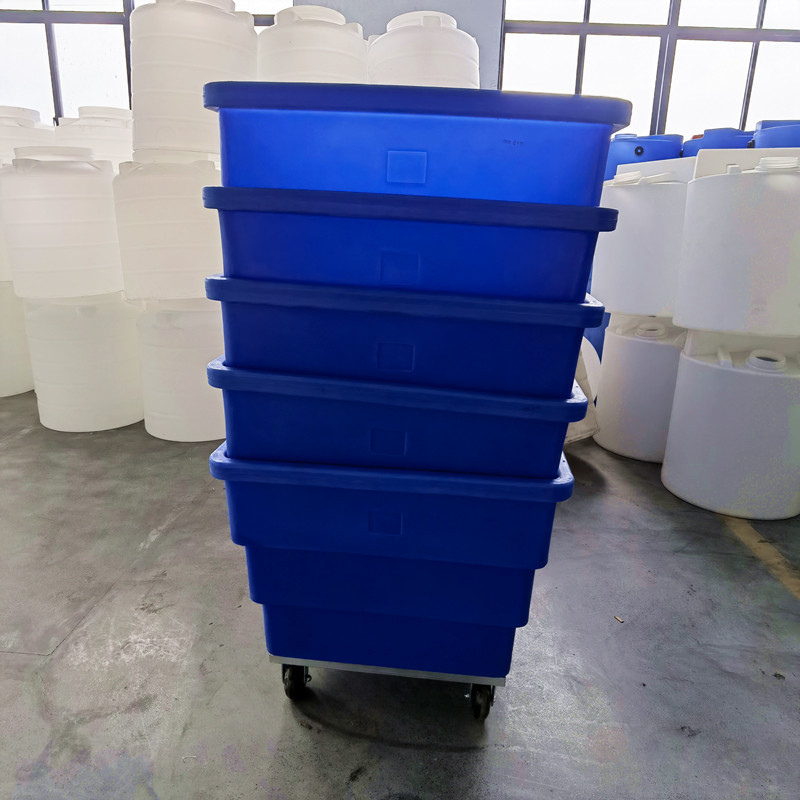 布草车酒店清洁滚塑工艺运输洗涤推布车500L干湿布漂洗异形