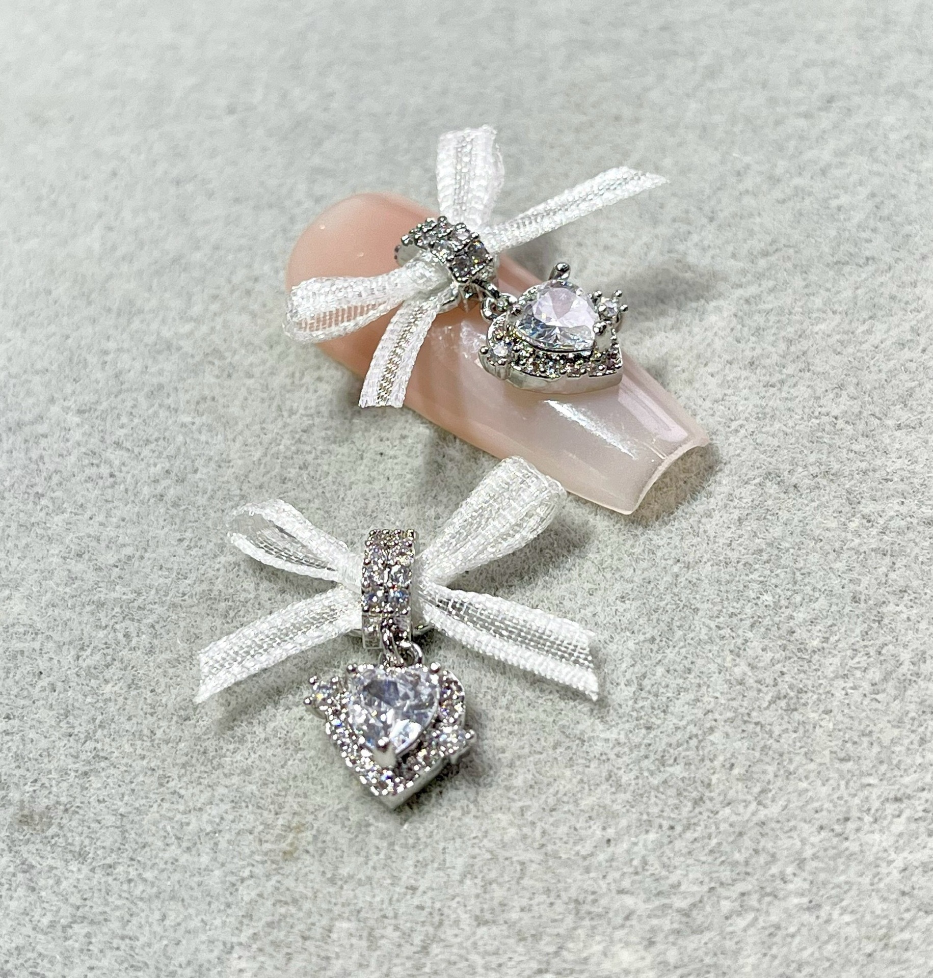 【클립 화이트】 리본 레이스