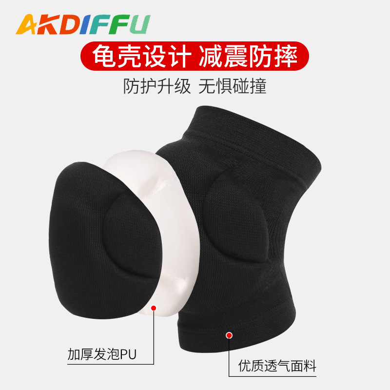 Esponja rótula engrosada PU rótula cubierta de punto transpirable danza rodilla