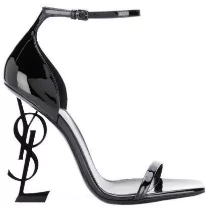 Босоножки на каблуке YSL, натуральная оленя кожа, каблук 10/8 см, подкладка из овчины