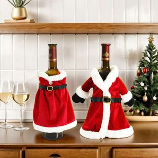 Cross-Border New Product Christmas Wine Bottle Set Festive Atmosphere Decoration Dress Wine Bottle Set Creative Home Table Decoration