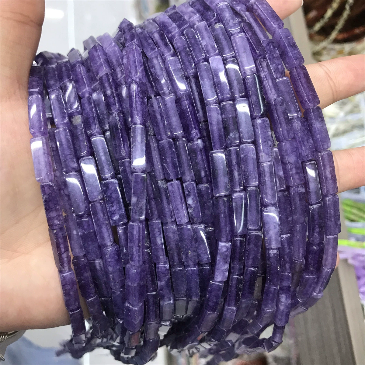 Rectangular beads, accessory, accessories, 4×13mm, DIY