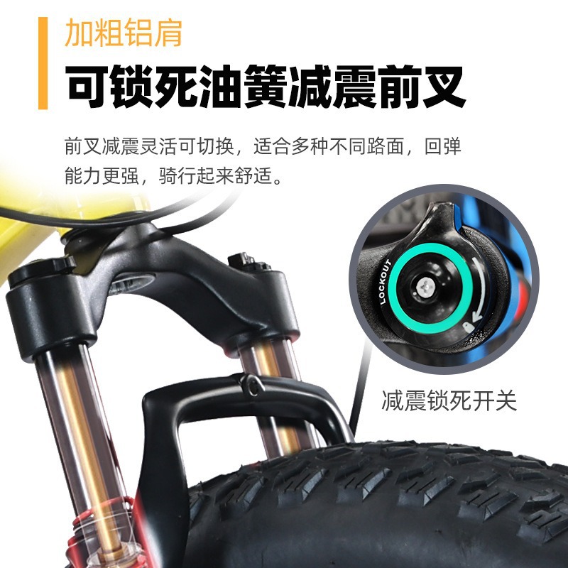 Fabricantes al por mayor de bicicletas de aleación de aluminio de nieve de playa todoterreno, neumáticos grandes ensanchados, bicicletas de montaña de velocidad variable 4.0 zxc