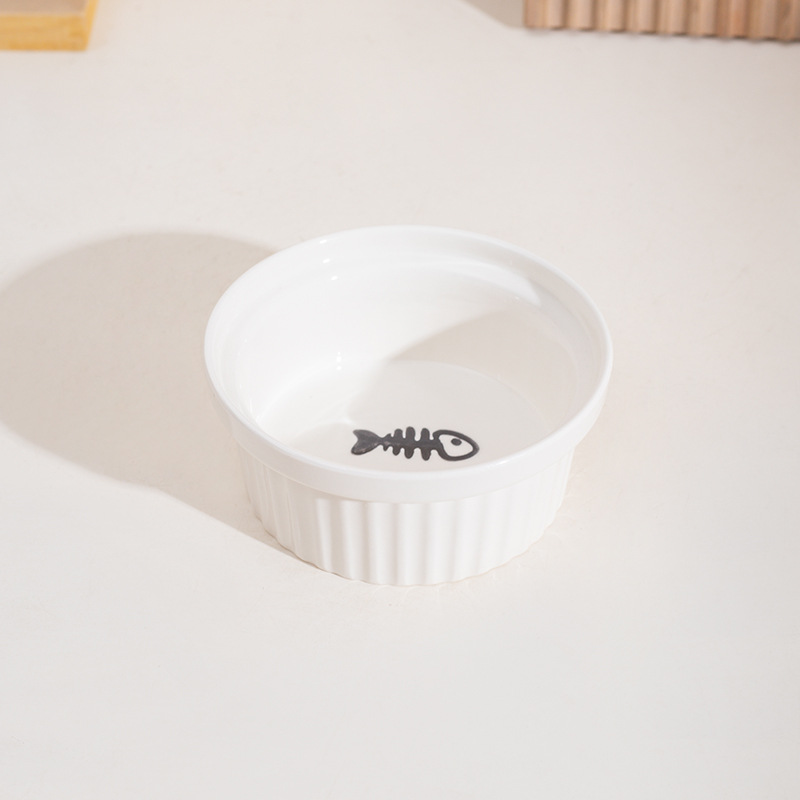 Tazón de cerámica para gatos, cuello de protección de pies altos, soporte de fijación de doble tazón anti-derroque para mascotas, tazón de alimentación para perros y gatos, ángulo de inclinación ajustable