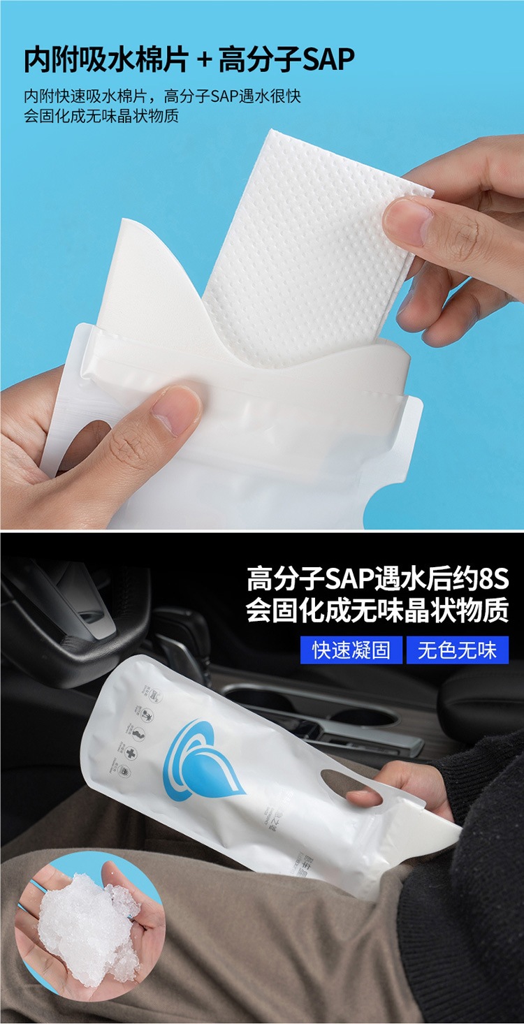 Emergency Urine Bag, Disposable Pee Artifact, Unisex Travel Must-Have, Business Trip Car-Mounted Portable Toilet Urinal