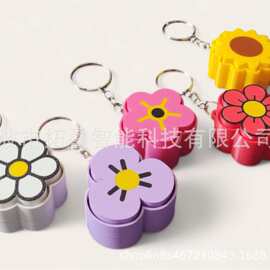 跨境爆品创意钥匙扣饰品挂件花花3D打印点击器咔哒解压器钥匙扣小