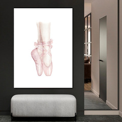 Modern Minimalist Living Room Framed Ballet Girl Shoes Canvas Wall Art Cross-border Supply