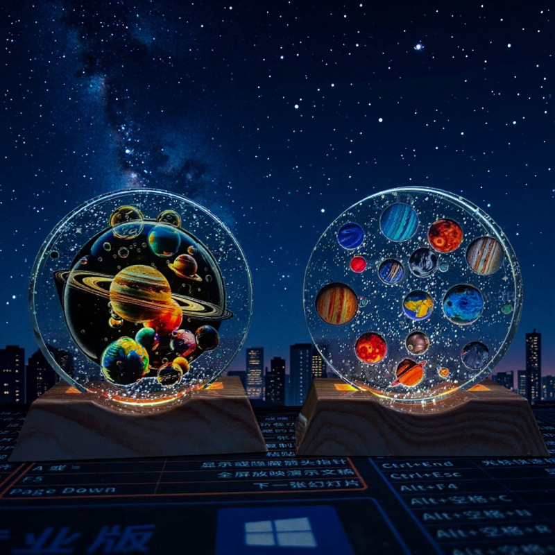 跨境热款发光水晶球小夜灯3D内雕情人节圣诞创意礼物|undefined