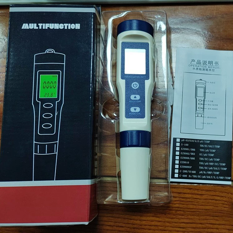 EZ-9909SP Высокоточный измеритель солености 5 в 1, водонепроницаемый измеритель солености, детектор морской воды в аквариуме с подсветкой