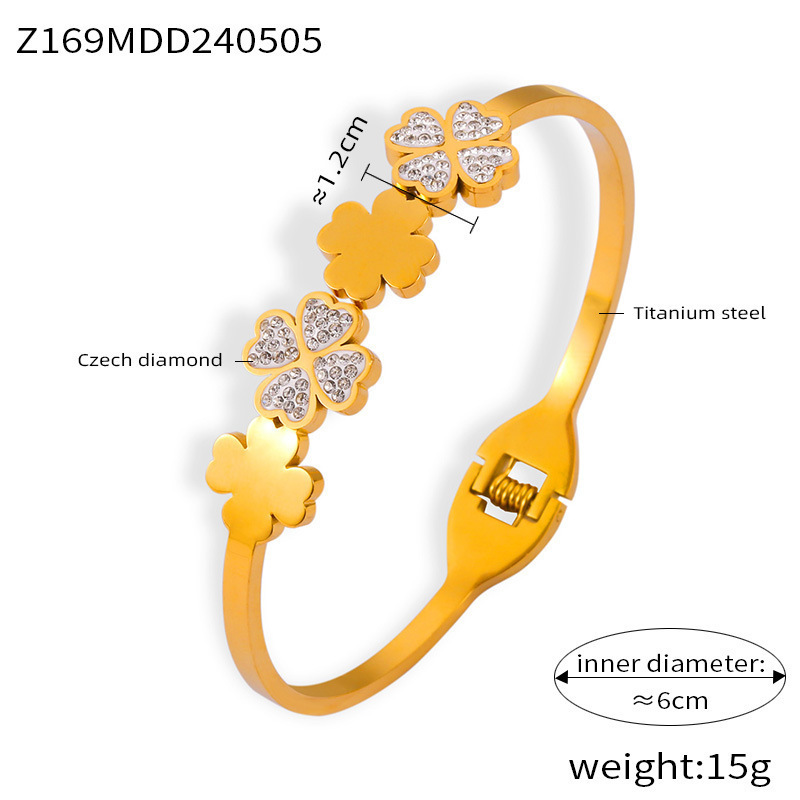 欧美潮流字母H宽窄版手镯子不锈钢镀18K金gold bangles wholesale|undefined