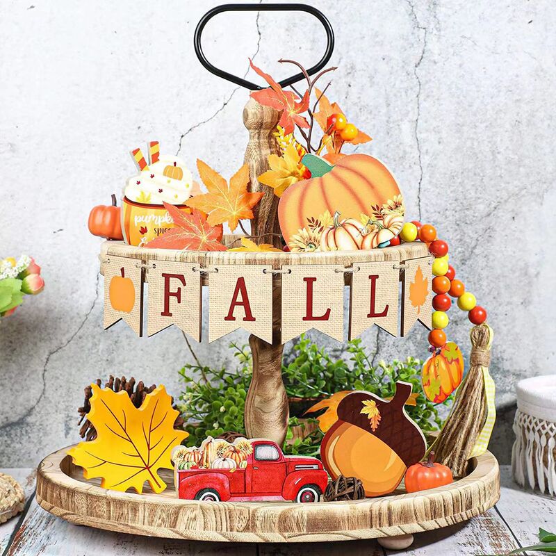 in stock Thanksgiving Layered Tray Wooden Ornament Autumn Pumpkin Maple Truck Farmhouse Party Decorative Tray in stock Thanksgiving Layered Tray Wooden Ornament Autumn Pumpkin Maple Truck Farmhouse Party Decorative Tray