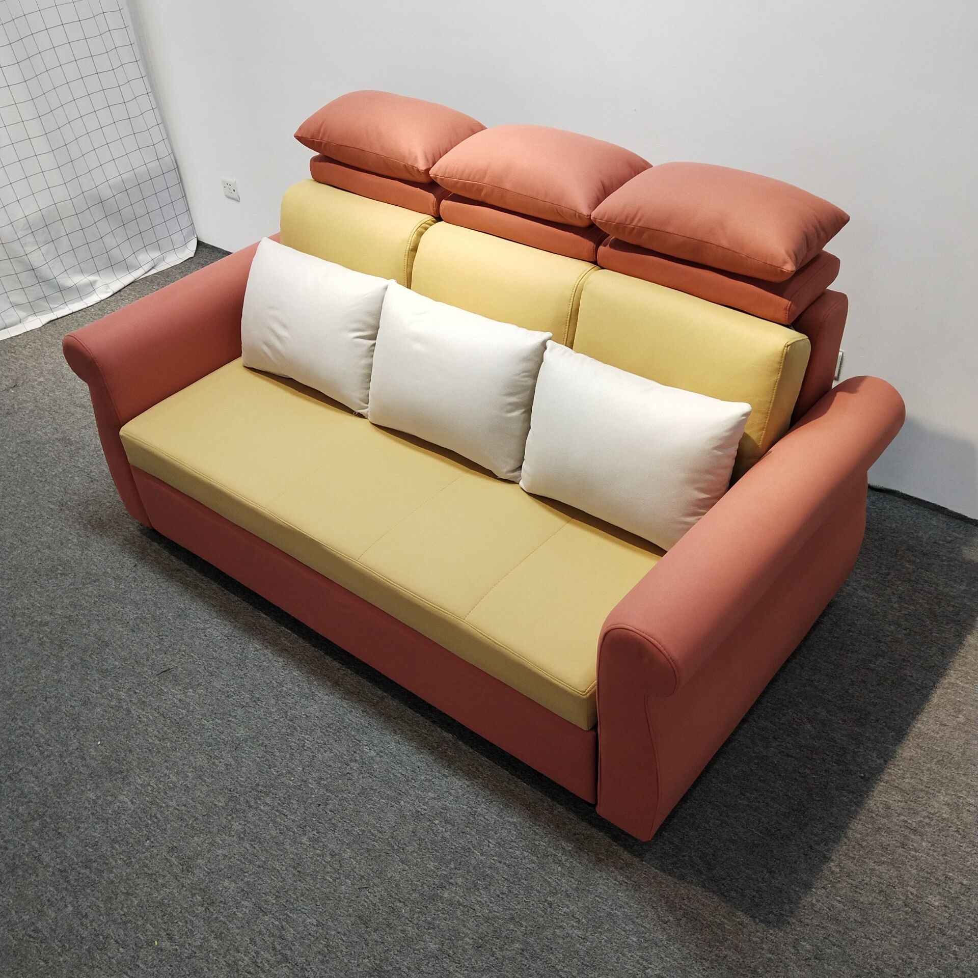 Tecnología de tela sofá cama plegable sala de estar pequeño sofá doble triple multifuncional sofá cama de doble uso
