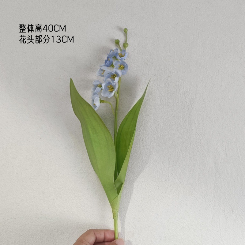 Pequeña flor de viento ins fresca lirio de los valles arreglo floral artificial ramo de mano material campanilla de viento flor falsa mesa de comedor conjunto de boda