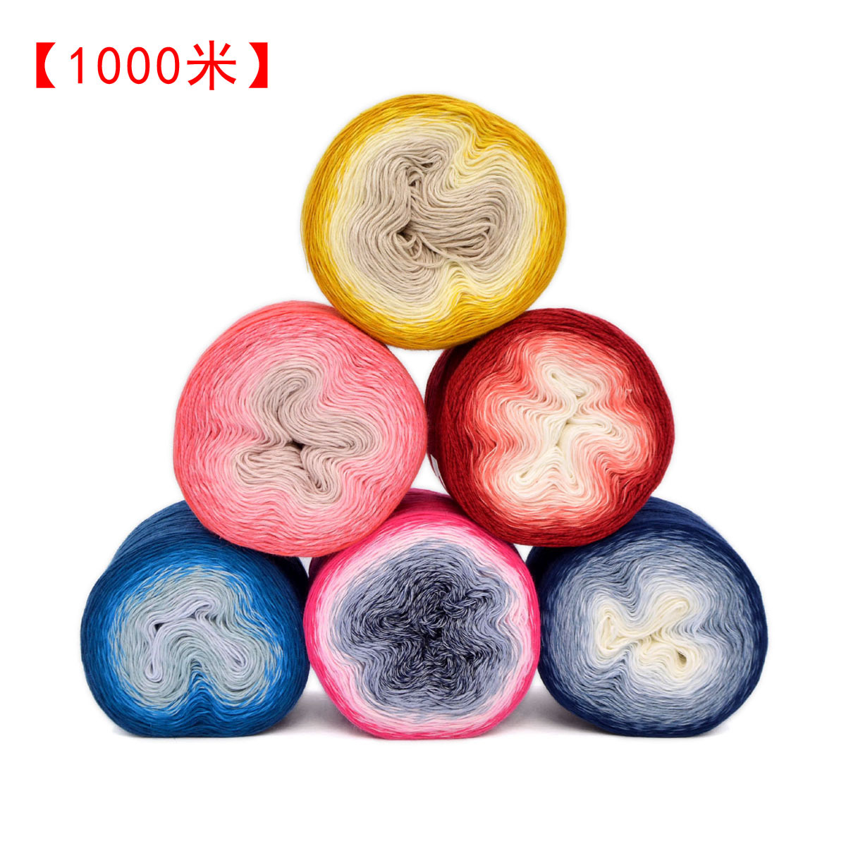 5# colorful hemp cotton thread/gradient...