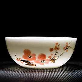 景德镇手绘青花瓷普洱杯主人杯单杯陶瓷粉彩功夫茶杯斗彩茶碗家用
