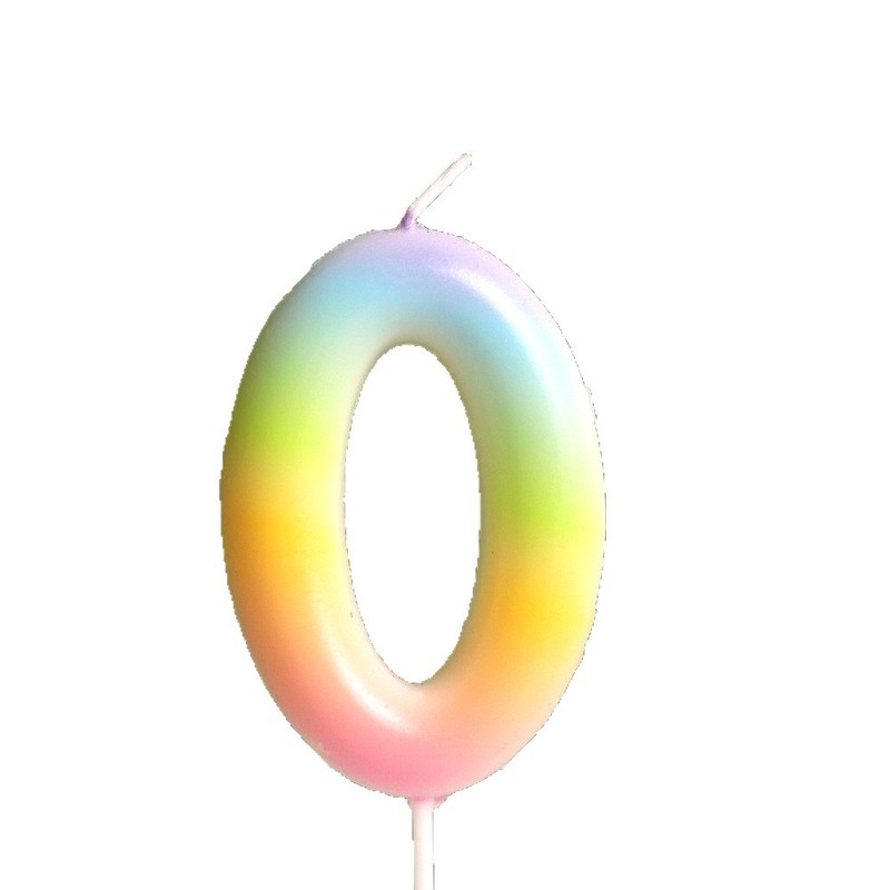 夏のグラデーションカラー虹色の誕生日キャンドル、アマゾンとAliExpress限定、クリエイティブな誕生日キャンドルの数字メーカー|undefined
