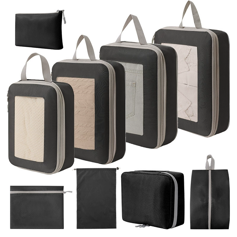 Сумка для хранения путешествий сжатая из девяти предметов