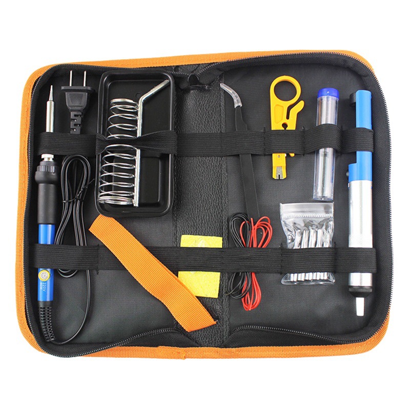 Transfronterizo temperatura ajustable soldador eléctrico 60W reparación del hogar pluma de soldadura estándar europeo 220V pluma de soldadura eléctrica kit traje