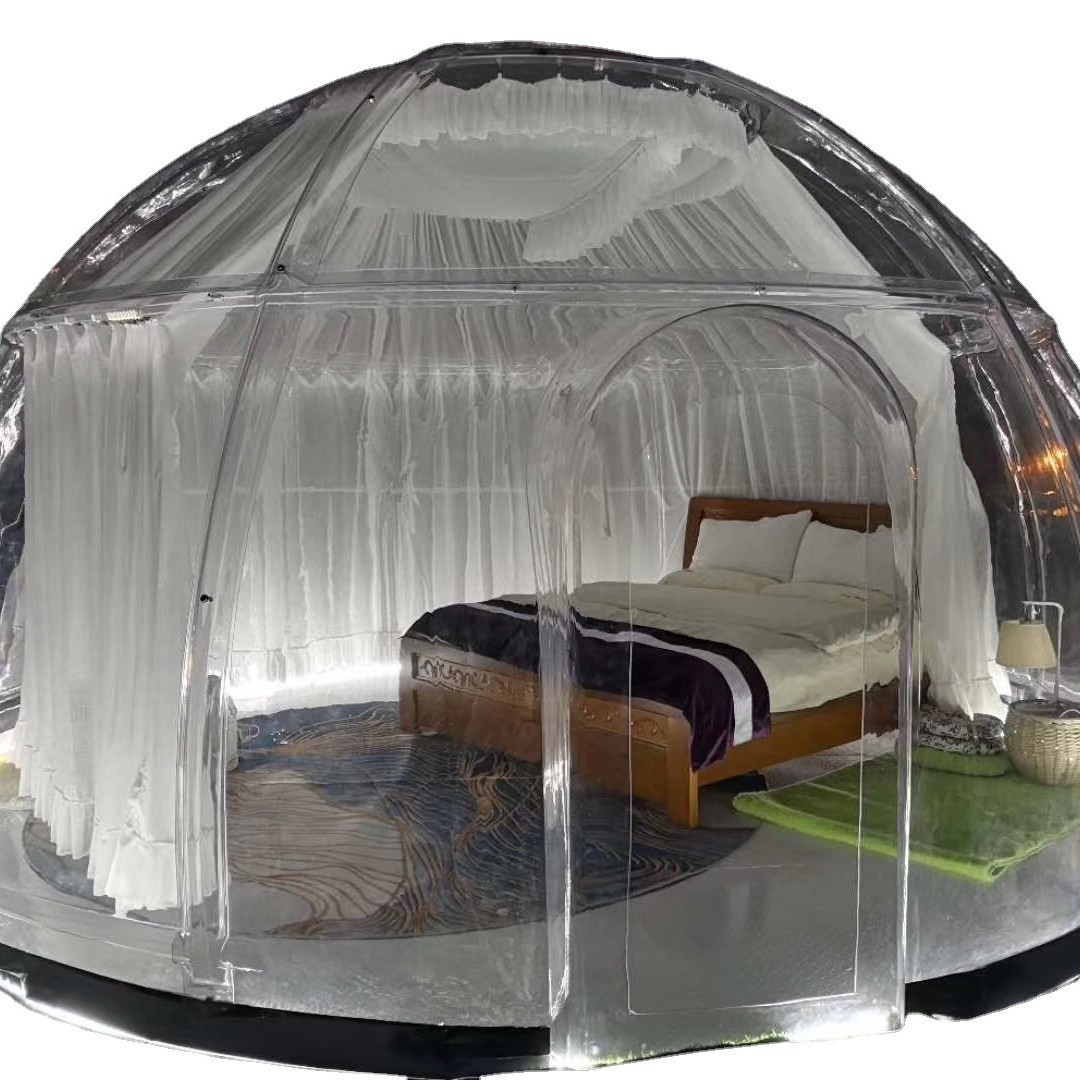 Fujian PC cielo estrellado habitación Red reloj rojo en la boda Bubble House restaurante B & B ronda habitación transparente precio de fábrica de 3,5 m