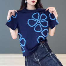 厂家直供好评率高92%棉短袖T恤女夏季新款时尚休闲百搭显瘦上衣女