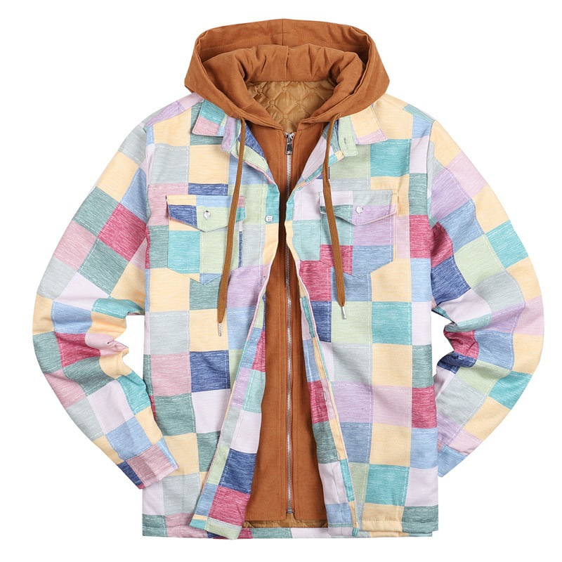 Title 14, Neuer Herrenmantel aus dickem Baumwollstoff mit...