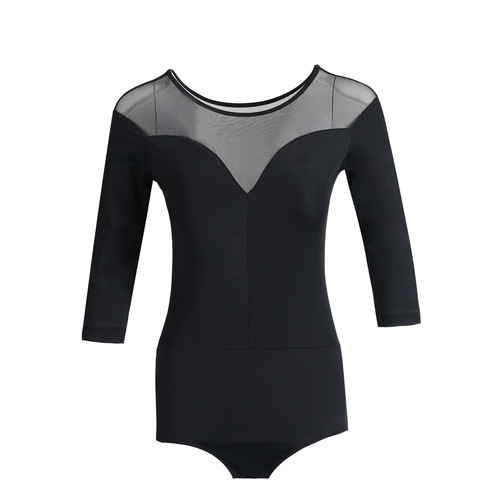Mesh bodywear set dance practice training uniform sexy elegant posture training fashion show slimming
