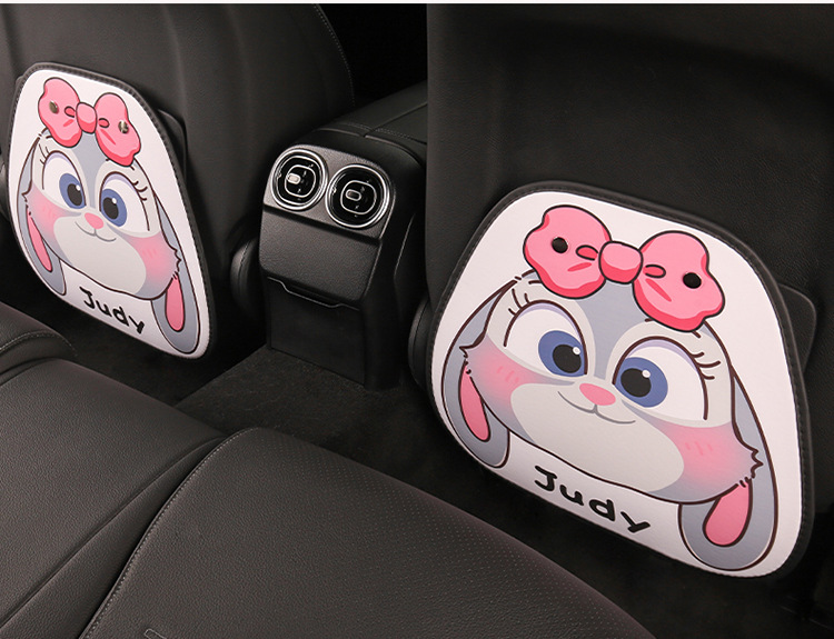 2024 car seat cushion four seasons universal seat back four seasons universal cute cartoon high-end car seat back anti-kick pad