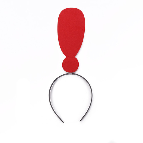 New style creative symbol funny headband hair accessories internet celebrity eye-catching cute question mark exclamation mark head hoop wholesale