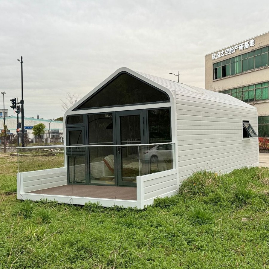 Almacén móvil de Apple para exteriores, casa contenedor de estructura de acero B&B, espacio de tienda, oficina cápsula, cabaña Apple