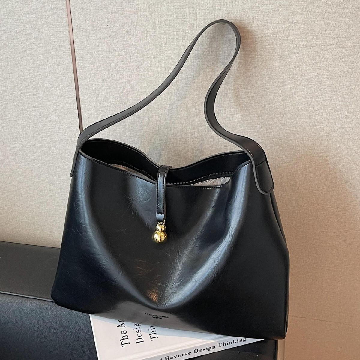 复古通勤大包包女2025新款百搭时尚单肩包大容量腋下包秋冬托特包