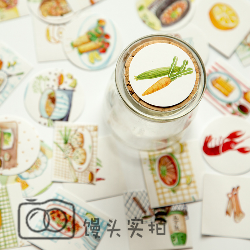 HZ-2 japonés en caja diario pegatinas diario hornear sellado pegatinas paisaje animal dibujos animados papel decorativo