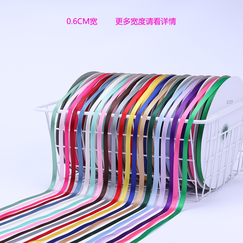 Poliéster cinta arco flor arte paquete seda cinta embalaje Decoración Accesorios caja regalo embalaje cinta al por mayor