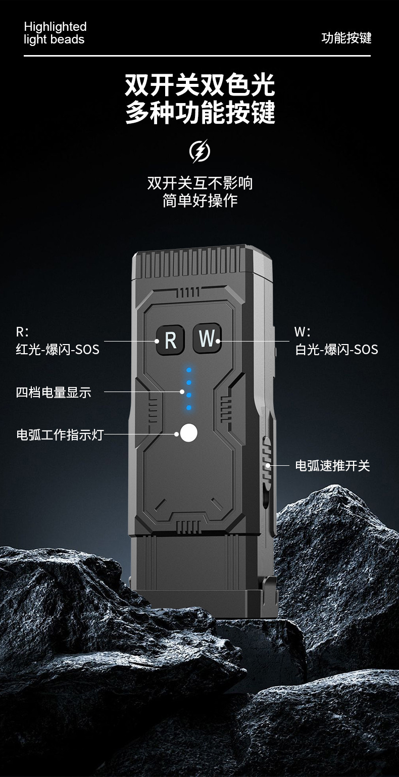 Portable Self-Defense Tool for Women, Anti-Wolf Protection Device, Anti-Pervert Multifunctional Flashlight, Legal Electric Arc