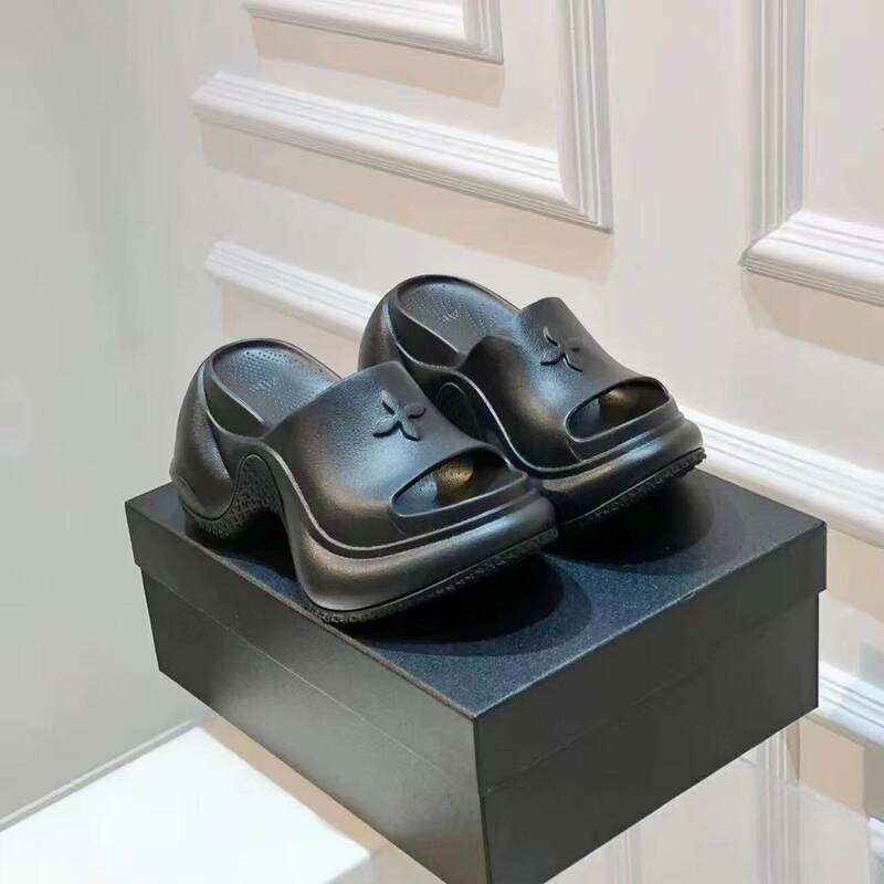 Cross-Strap Thick-Soled Slippers for Women, Summer Outdoor Wear, 2026 Spring New Style, Black, 9cm Height Increase, High-Heeled Sandals, Trendy Cross-Strap Thick-Soled Slippers for Women, Summer Outdoor Wear, 2026 Spring New Style, Black, 9cm Height Increase, High-Heeled Sandals, Trendy