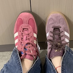 莆田靴ガゼル徳訓靴いちご熊紫ピンクファッション百合レジャースポーツ男女板靴