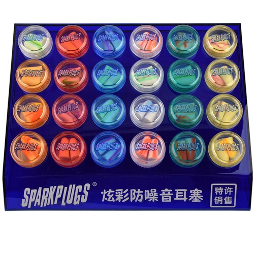 SPARKPLUGS student dormitory anti-snoring anti-snoring slow rebound colorful noise reduction PU foam earplugs
