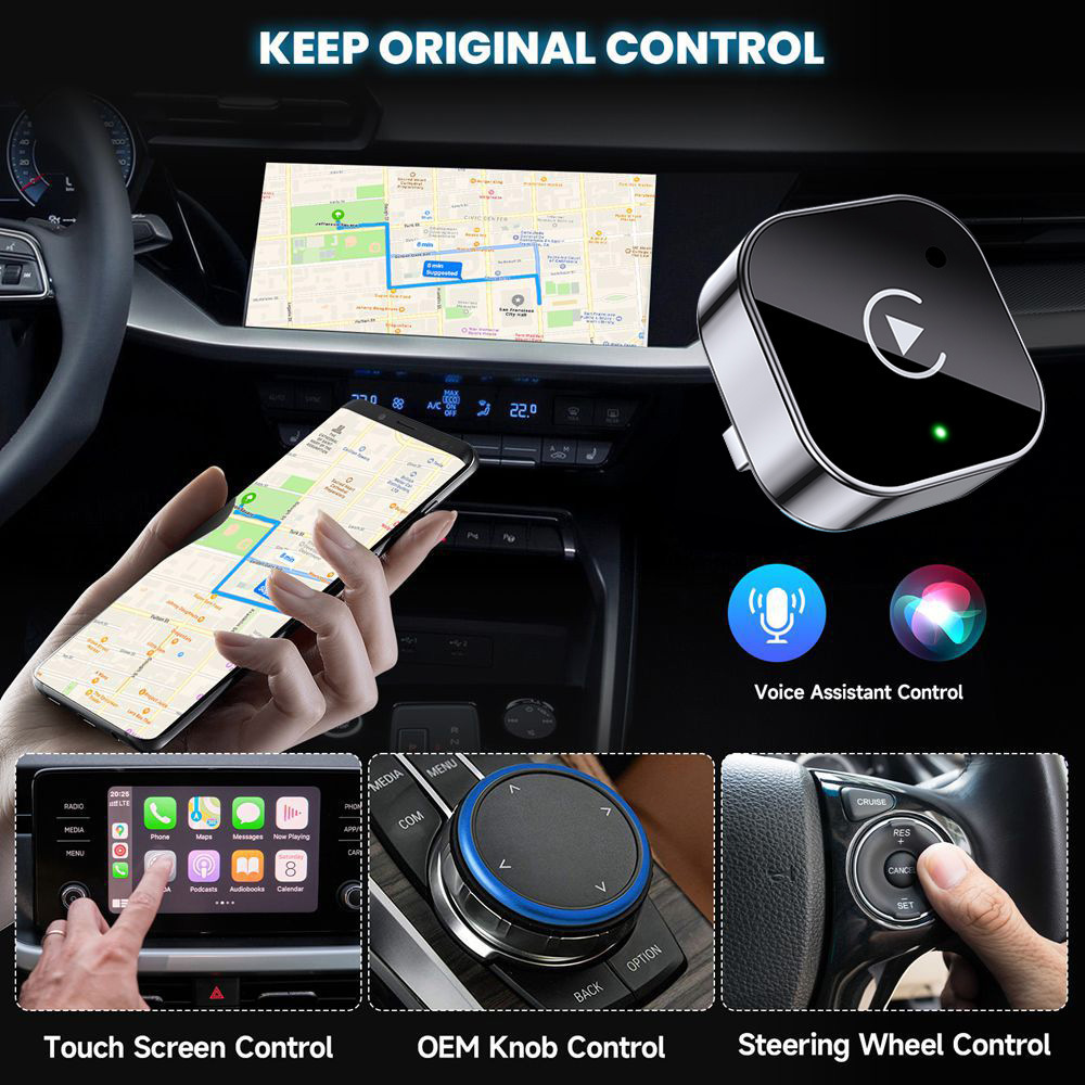 Cross-Border Wireless Carplay Box 2-in-1 Diamond Car-Machine Connectivity Module Android Autocarplay Converter