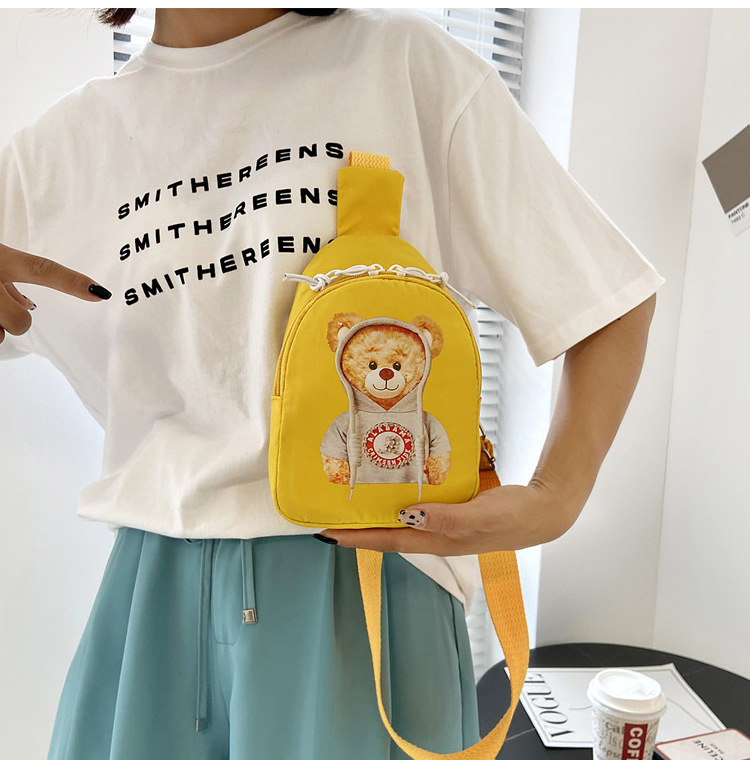 Women's crossbody bag, trendy phone anti-loss strap, fashionable and individual bag, fresh and clean canvas phone bag, single-shoulder bag undefined