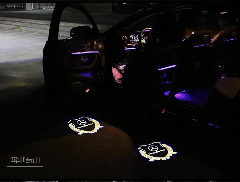 Suitable for Mercedes-Benz welcome lamp e-class 200/260l/300l/c-class/a-class glcglb door modified projection lamp