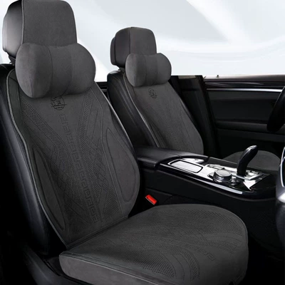 Thin Seat Cushion, Half-Cover Car — Seat cushion, seat cover - serenity-black-five-seats-in-the-whole-car-2-neck-pillows