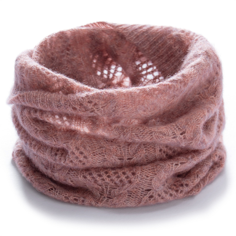 Lekasha cashmere hollowed-out neck warmer, unisex, for warmth and neck protection