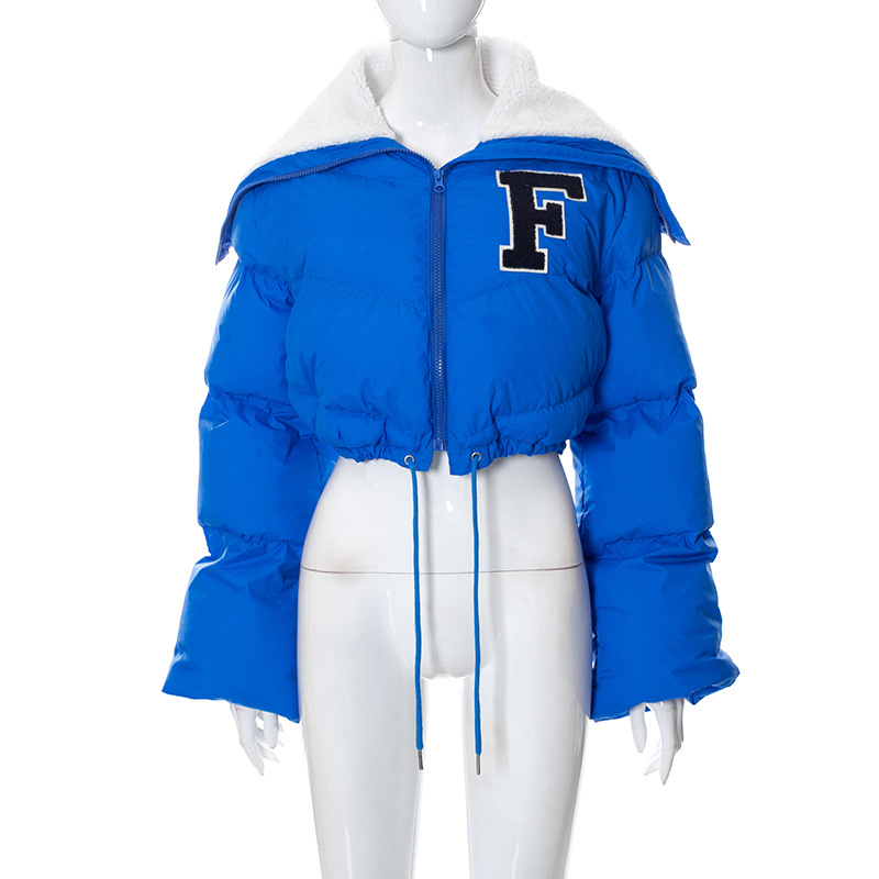 Abbigliamento donna bavero patch ricamo manica lunga cardigan coulisse dolce strada colpo pane vestiti_voghion.com