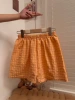 Plaid shorts-Orange plaid