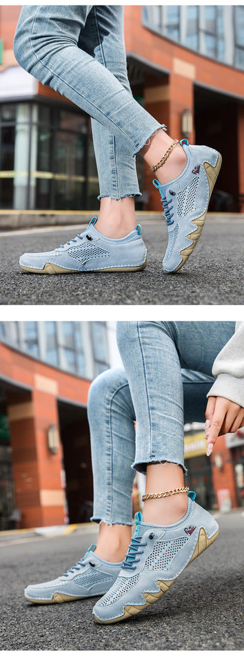 Giày thể thao unisex cỡ lớn thoáng khí lưới mùa hè, đế bằng — Z8808 kaki, Z8808 màu hồng, Z8808 màu nâu, Z8808 màu xám chi tiết 14