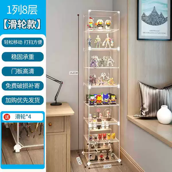 With casters, 1 column, 8 layers (3 CNY optional upgrade)