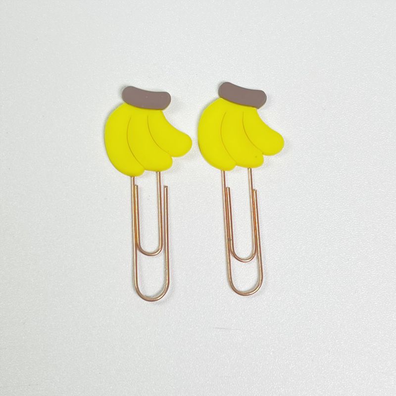 Lindo marcador clip de metal regalo para estudiantes clip de forma especial de oro rosa clip de dibujos animados creativo al por mayor