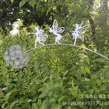 跨境亚马逊蒲公英与花仙子共舞罗宾怀特丝精灵雕塑金属工艺品插件